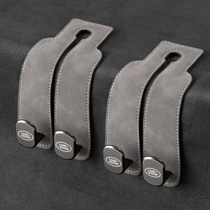 Twin Hook Leather Car Headrest Hangers
