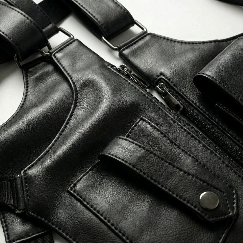 Premium Leather Shoulder Bag - Hidden Anti-Theft Compartments