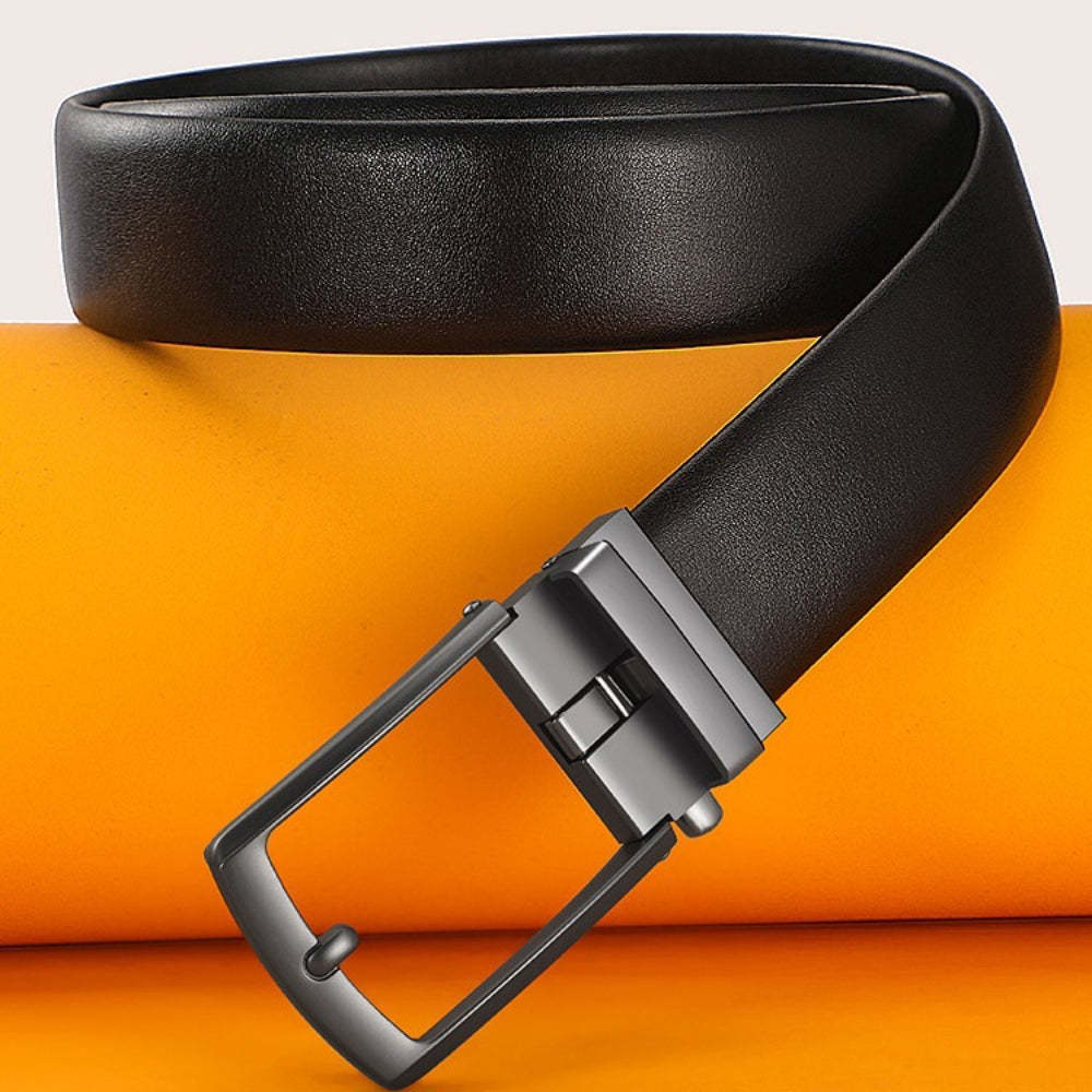 Leather Ratchet Belt With Adjustable Buckle - LR011