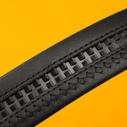 Leather Ratchet Belt With Adjustable Buckle - LR011