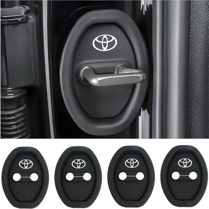 Universal Silicone Car Door Latch Covers - 4PCS Anti-Rust Noise Dampers