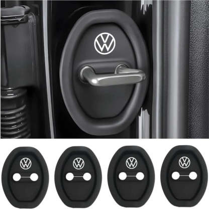 Universal Silicone Car Door Latch Covers - 4PCS Anti-Rust Noise Dampers