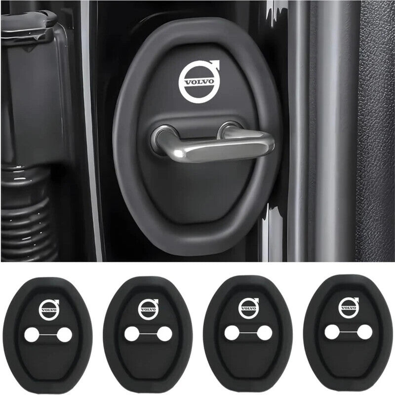 Universal Silicone Car Door Latch Covers - 4PCS Anti-Rust Noise Dampers