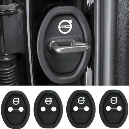 Universal Silicone Car Door Latch Covers - 4PCS Anti-Rust Noise Dampers