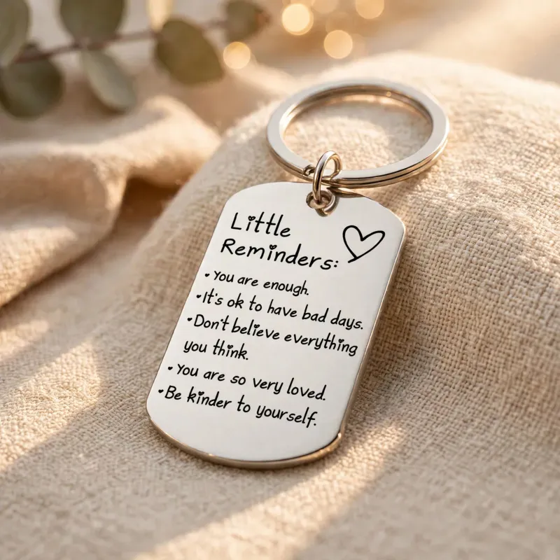 "You Are Enough" Inspirational Little Reminder Keychain
