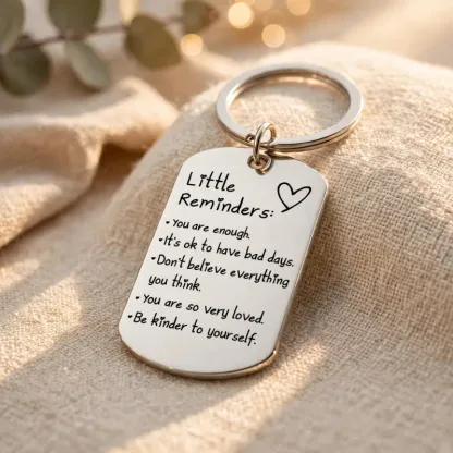 You Are Enough Inspirational Little Reminder Keychain