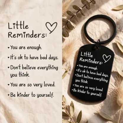 You Are Enough Inspirational Little Reminder Keychain