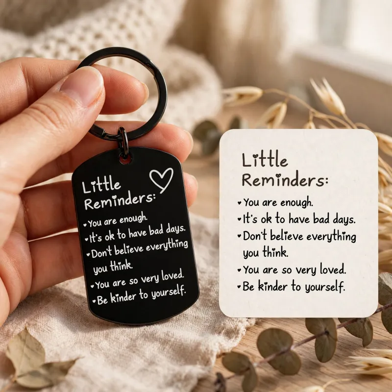 You Are Enough Inspirational Little Reminder Keychain