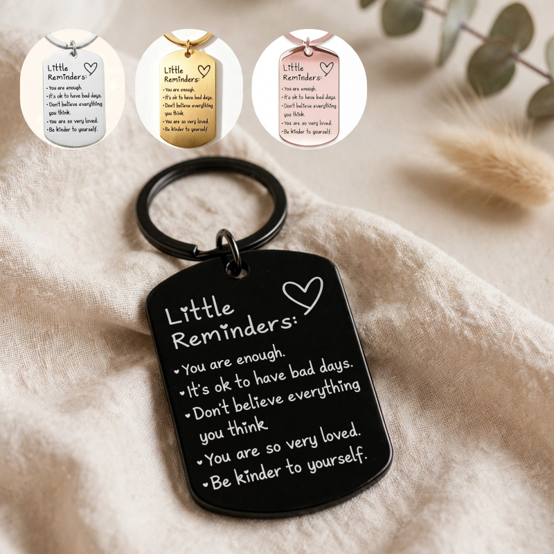 You Are Enough Inspirational Little Reminder Keychain