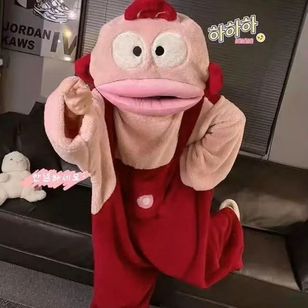Funny Monster Hooded Fleece Robe for Adults