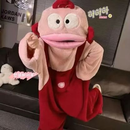 Funny Monster Hooded Fleece Robe for Adults
