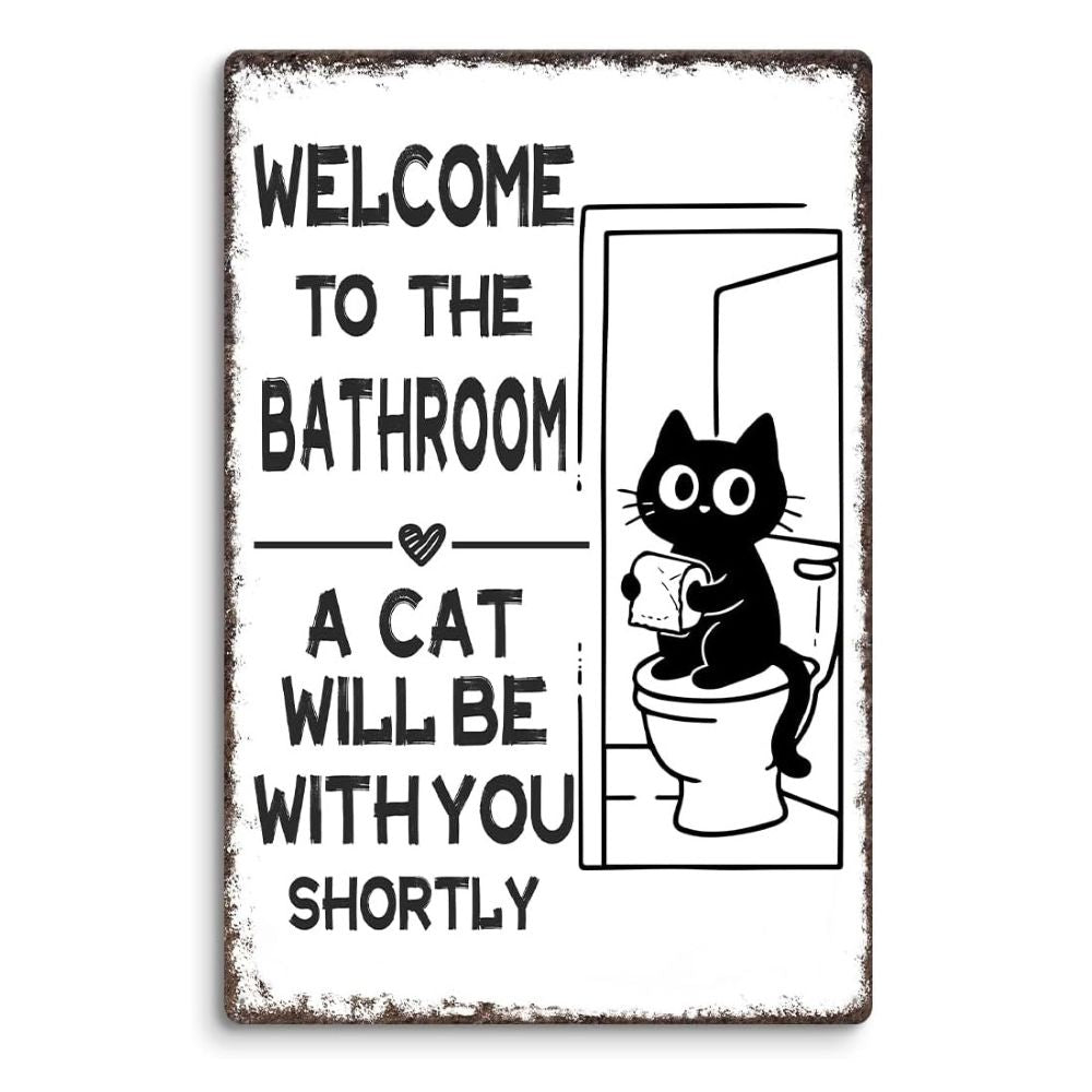 Vintage Black & White Humor Metal Sign - BW010