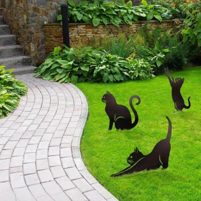 Metal Garden Art - Cats Silhouette Set
