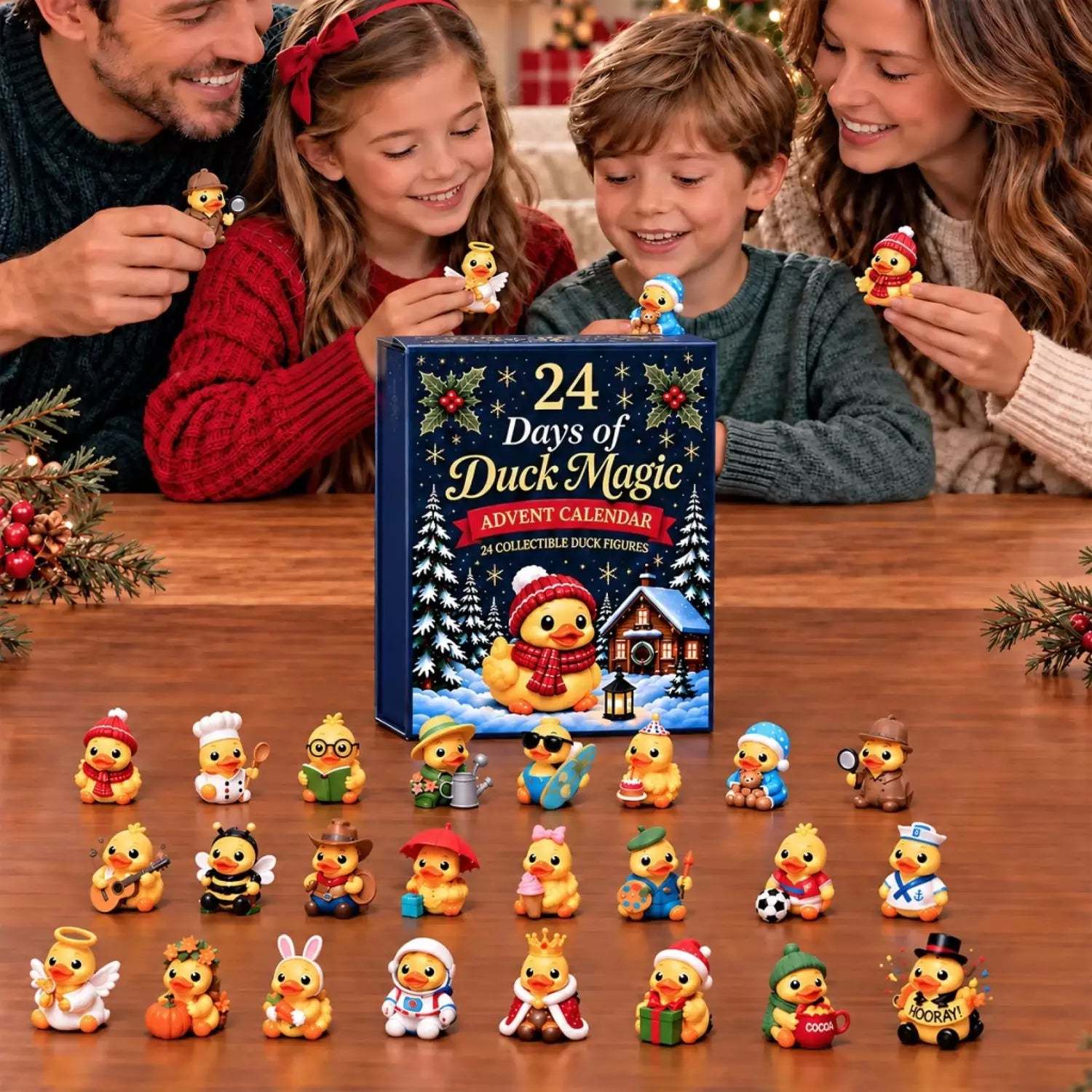 Cute collectible duck characters as a Christmas gift