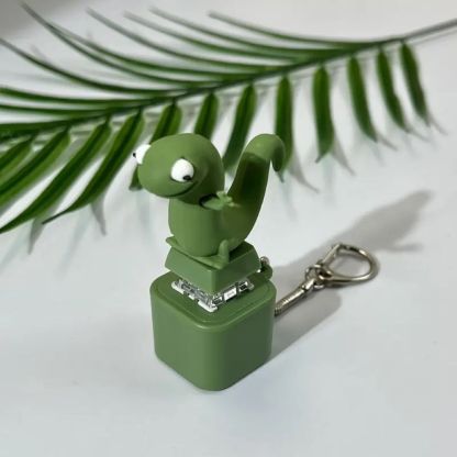 Light Up Animal Keychain Toy - Rechargeable LED Color Changing Sound Button