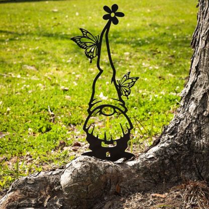 Metal Garden Art - Gnomes Silhouette Set