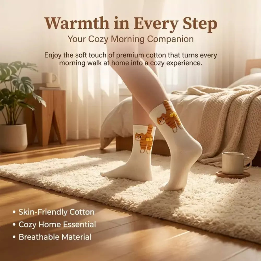 Funny animal-themed socks as a playful gift for cat lover