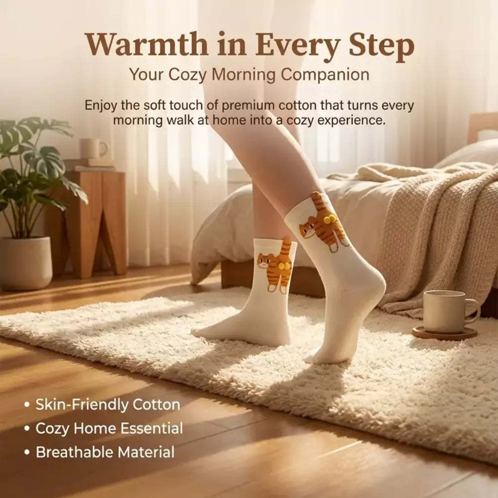 Funny animal-themed socks as a playful gift for cat lover