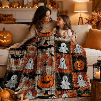 Halloween flannel throw blanket suitable for kids and adults