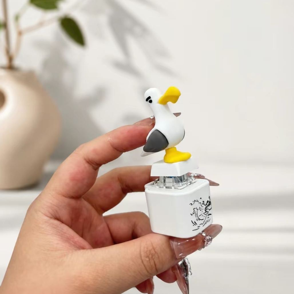 Light Up Animal Keychain Toy - Rechargeable LED Color Changing Sound Button