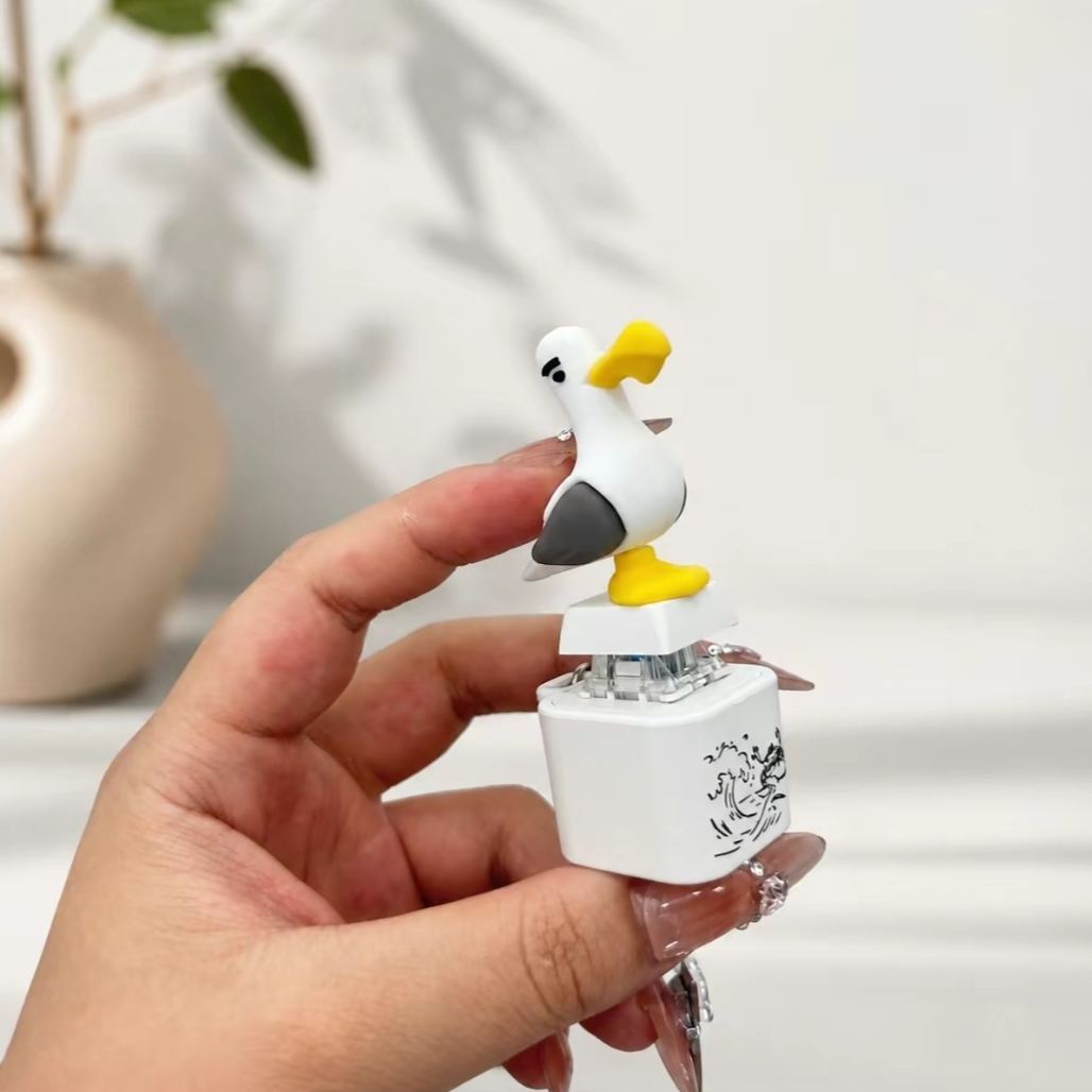 Light Up Animal Keychain Toy - Rechargeable LED Color Changing Sound Button