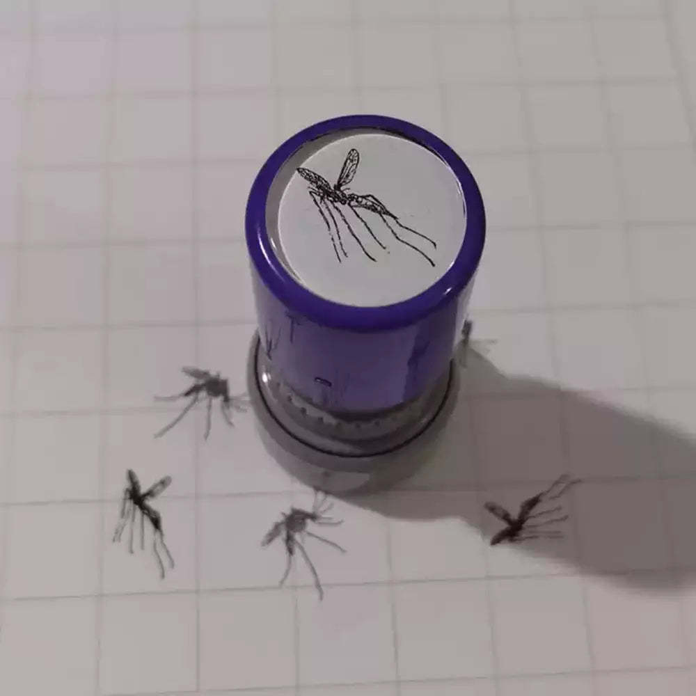 Funny self-inking mosquito prank stamp