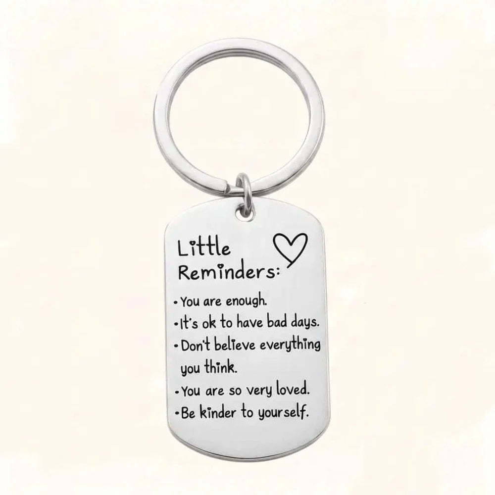 Silver color options for the inspirational keychain