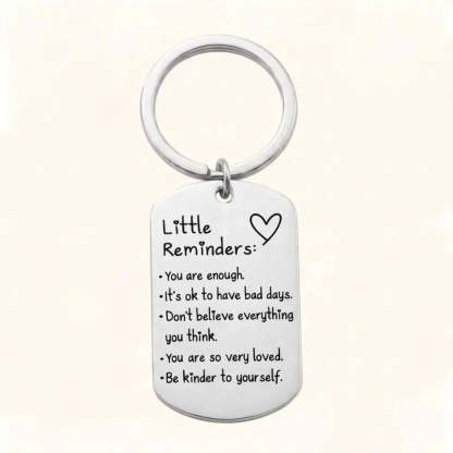 Silver color options for the inspirational keychain