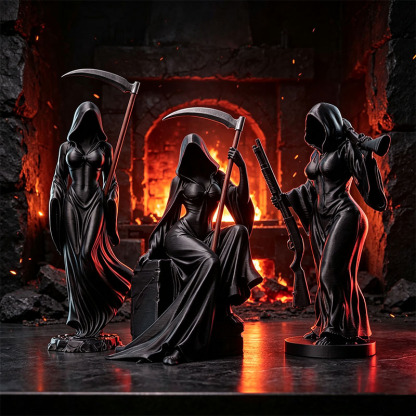 🧙Witch's Grim Reaper Scythe Statue Ornament (3-Piece Set)