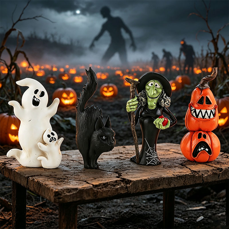😈🎁Halloween Creative Funny Ornaments (4-Piece Set)