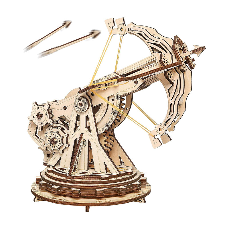🏹3D Wooden Puzzles Siege Crossbow Catapult Kit