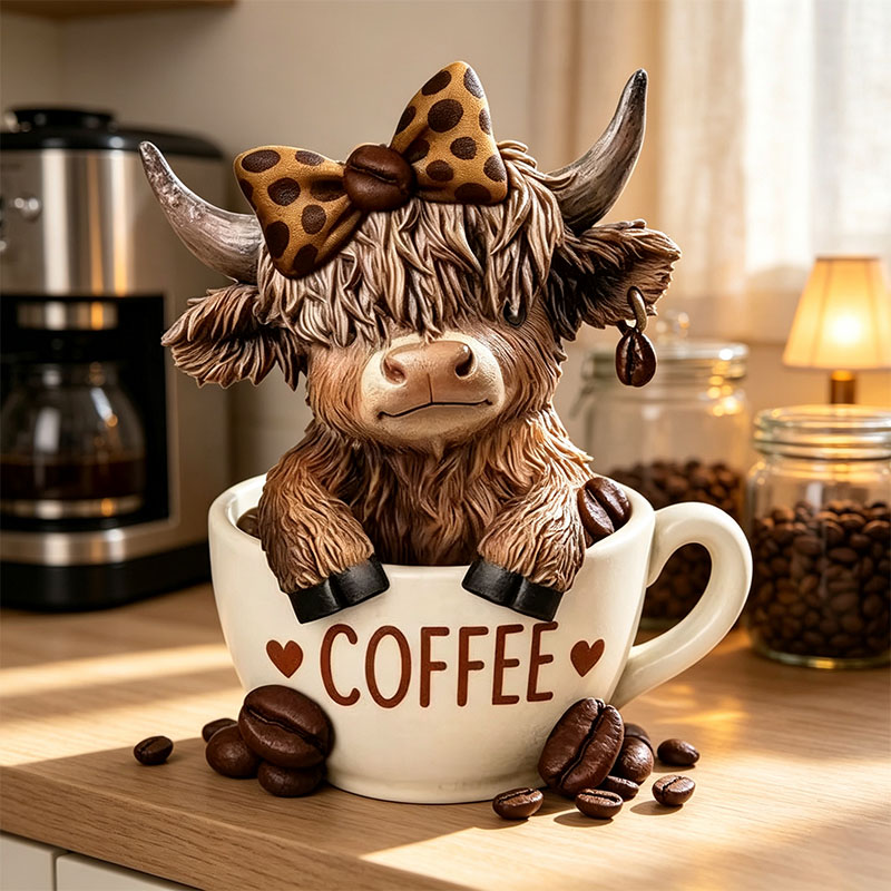 🐂🎁Cute Creative Highland Cow Figurines