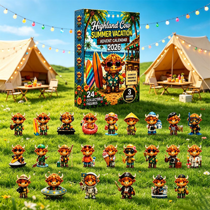 🌴🐮Highland Cow Summer Vacation Advent Calendar 2026