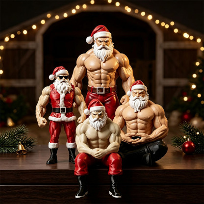 🎁Limited Edition💪Fun Creative Muscular Santa Claus Figurines