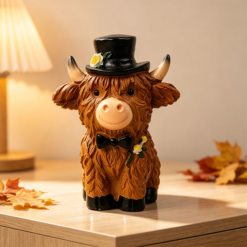 🐂🎁Cute Creative Highland Cow Figurines