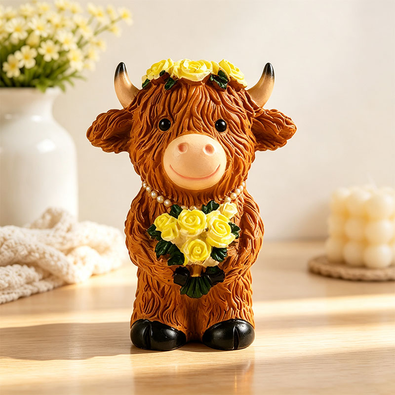🐂🎁Cute Creative Highland Cow Figurines