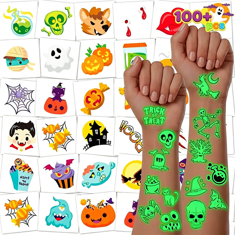 🎃Halloween Tattoo Mega Pack: Glowing Designs for Trick-or-Treat👻