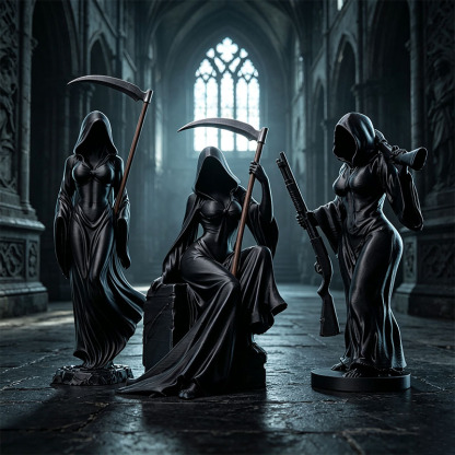 🧙Witch's Grim Reaper Scythe Statue Ornament (3-Piece Set)