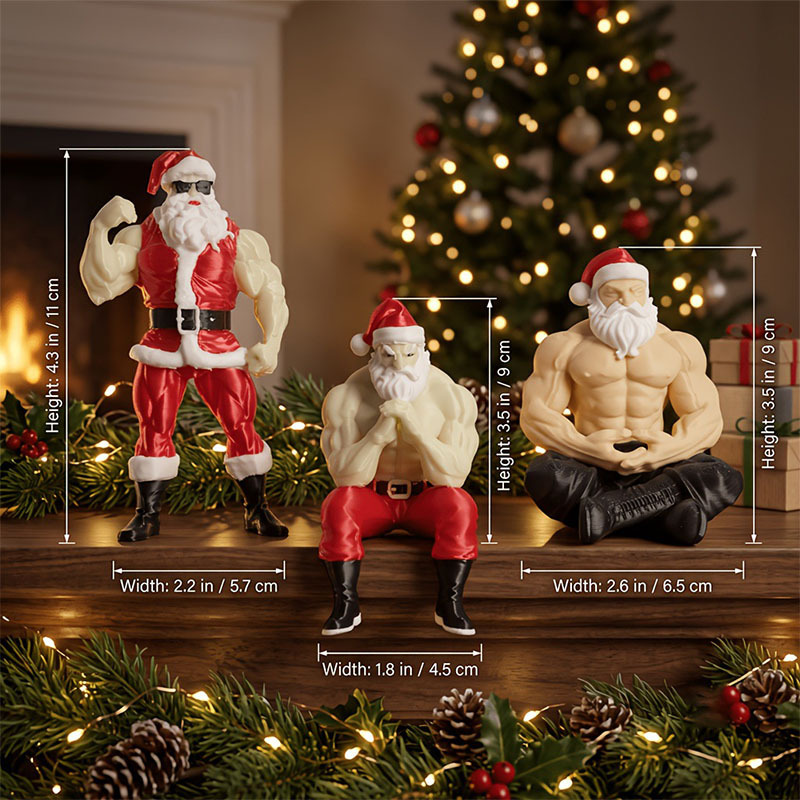 🎁Limited Edition💪Fun Creative Muscular Santa Claus Figurines