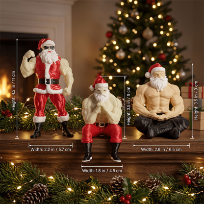 🎁Limited Edition💪Fun Creative Muscular Santa Claus Figurines