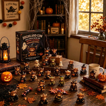 🔥49% Off Last Day -🔧24 Days of Spooky Highland Cow Advent Calendar 2026