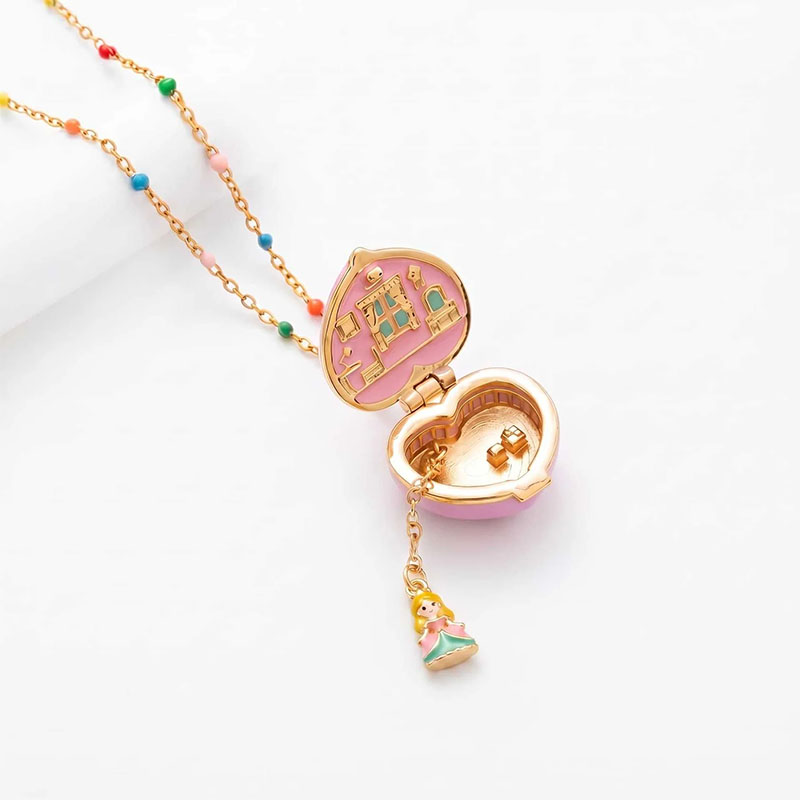 🎉Magical Heart Locket Necklace with Fairy Charms