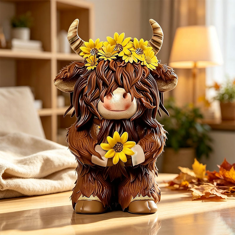 🐂🎁Cute Creative Highland Cow Figurines