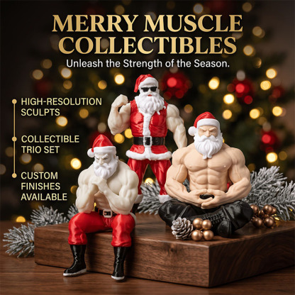 🎁Limited Edition💪Fun Creative Muscular Santa Claus Figurines
