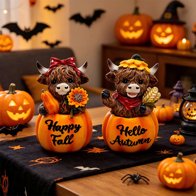 🎁Halloween Highland Cow Magic Ornament Decoration Gift