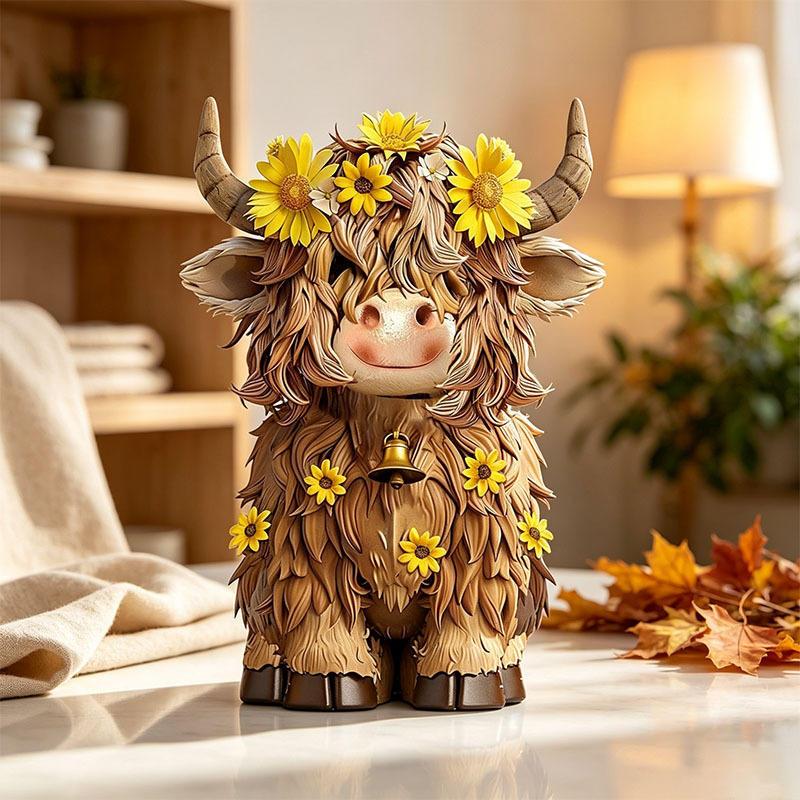 🐂🎁Cute Creative Highland Cow Figurines