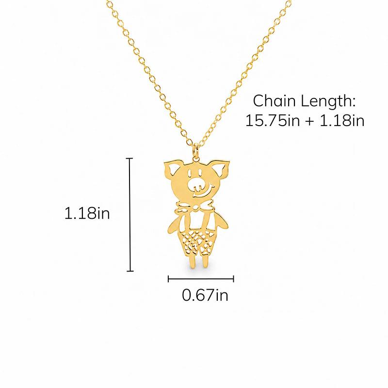 Personalized Kids Drawing Necklace