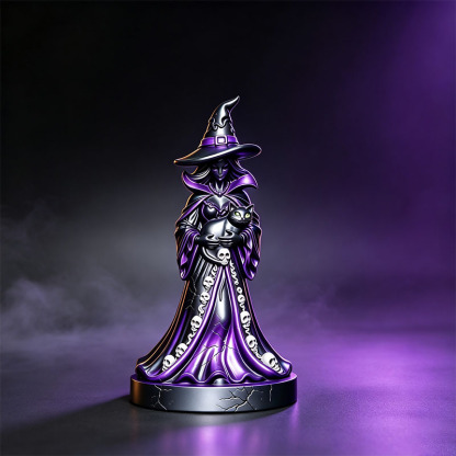 🎁Halloween Light-up Witch and Cat Figurine Ornament