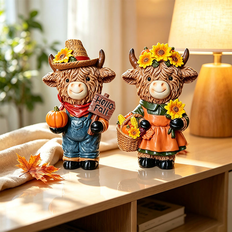 🐂🎁Cute Creative Highland Cow Figurines