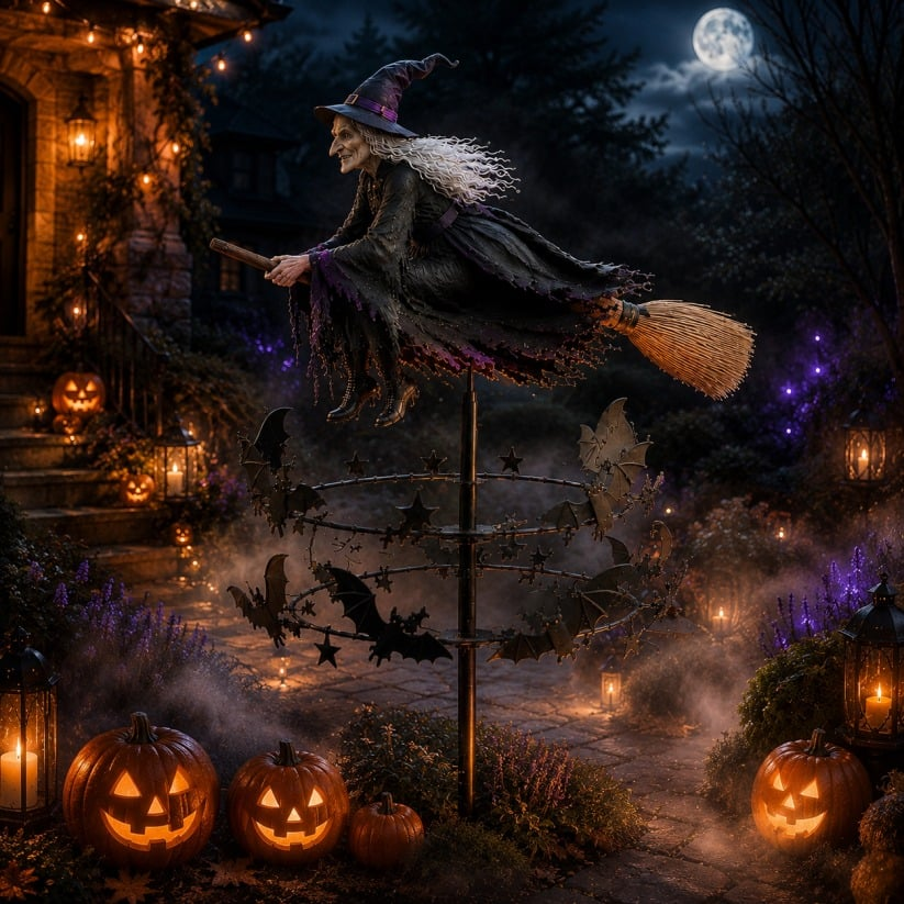 🧙Halloween Early Bird Special-The Magical Flying Witch Garden Stakes